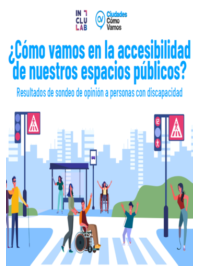 ¿Cómo vamos en la accesibilidad de nuestros espacios públicos? Resultados de sondeo de opinión a personas con discapacidad