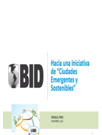 Hacia una Iniciativa de "Ciudades Emergentes y Sostenibles"