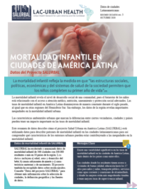 Mortalidad infantil en ciudades de América Latina. Datos del Proyecto Salurbal